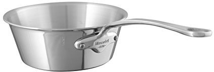 Mauviel M'Cook 5-Ply Polished Stainless Steel Chef Pan With Cast Stainless Steel Handle, 1.9-qt, Made In France