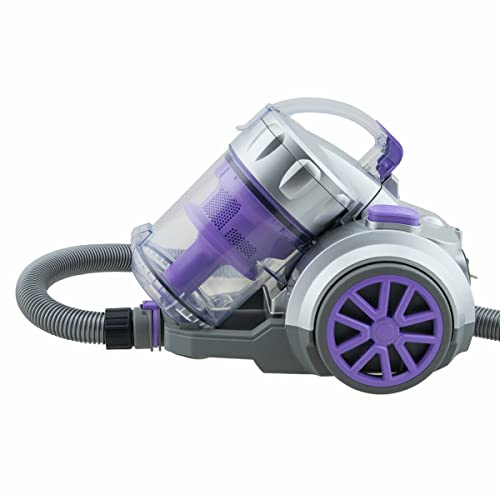 H.Koenig TC34 Aspirapolvere a traino multiciclonico senza sacco classe A, 2,5L, Basso consumo + Accessori, Viola
