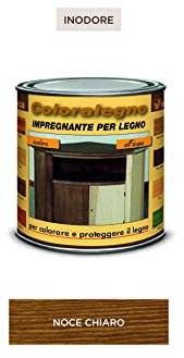 Veleca COLORALEGNO Noce Chiaro - ml.250 - IMPREGNATE INODORO ALL'ACQUA