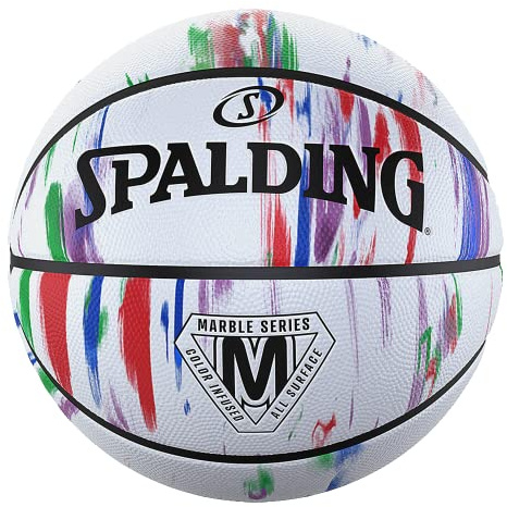 Spalding Unisex - Adulto Marble Sz5 Ball, Rainbow, 5