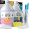Nicpro Kristallklares Epoxidharz Set 1 Gallon, Epoxidharz zum DIY Schmuckherstellung, Kunsthandwerk, komme mit Mischbechern, Transferpipetten, Silikon-Rührstäbchen, Handschuhen und mehr