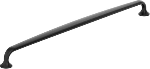 Amerock Renown 12-5/8 inch (320mm) Center-to-Center Matte Black Cabinet Pull, BP36989FB