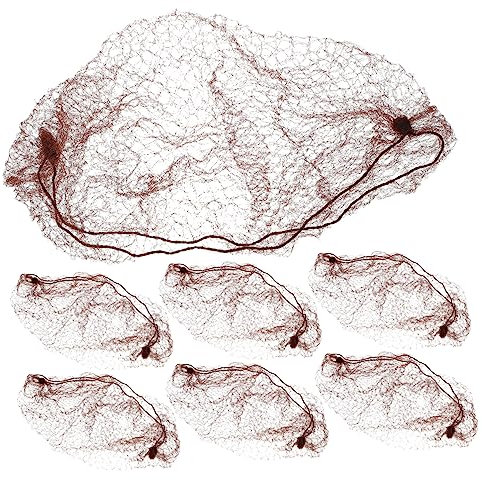 MUSISALY 50stücke Unsichtbares Haarnetz Elastisches Mesh Haarnetz Kaffee Weiches Elastisches Netz Lebensmittelservice Arbeitsschutz Komfortabler Haarschutz Für Tag Und Nacht