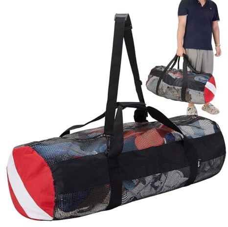 Borsa Per Immersioni - 95x34x34cm Mesh Nero 600 D Nylon Con Cerniera In Nylon, Forte Borsa Da Spiaggia Pieghevole A Secco Veloce E Spesso, Supporto Per Attrezzature Portatile Leggero | Splat D