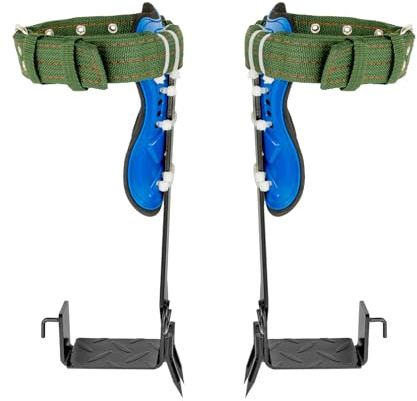 TESUGN Juego de equipo de escalada de árboles, con correa de seguridad para el pie y correa para el tobillo, altura ajustable, cuerda de sujeción para crampones, herramienta de escalada, capacidad de