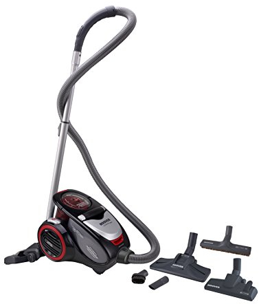 Hoover 12373571 Traino Multiciclonico Senza Sacco, Nero/Rosso