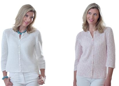 King Cole Giza Crochet Pattern 4790 - Intermediate Cardigans Pattern - 28/30-44/46in