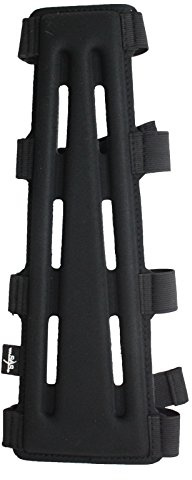 SAS 11.5 Black Extra Long Archery Armguard with 4-Strap Buckles