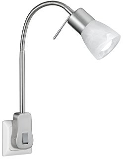 Trio Leuchten LED Steckerspot Metall E14, 5 W, Nickel Matt 22 x 4.7 x 40 cm