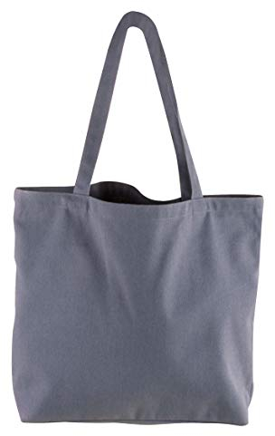 Rayher 53987564 Basic Shopper, grau, 46 x 35 cm, Textiltasche, Stofftasche, Einkaufsbeutel, Stoffbeutel, 330g/m2, unbedruckt