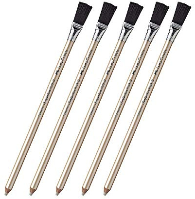 Faber-Castell - Lápiz de borrar Perfection (5 x 7058B con cepillo)