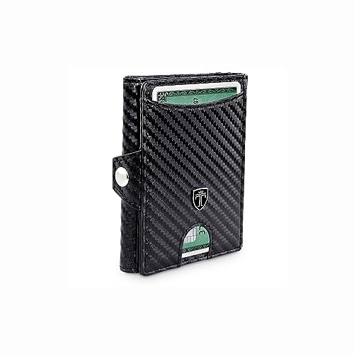 TRAVANDO Slim Wallet mit Geldklammer und Münzfach - Mini Geldbörse Herren Klein - Kartenetui, RFID Geldbeutel Männer Kreditkartenetui, Portemonnaie for Men, Damen, Portmonai Portmonaise Geldtasche