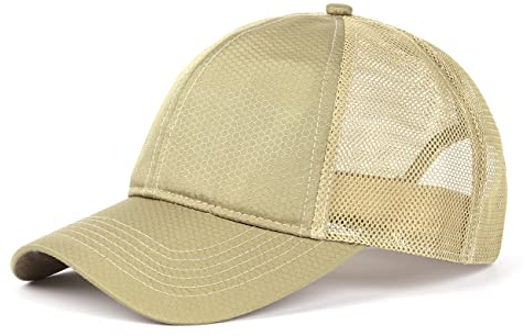 Zylioo XL/XXL Trucker Cap Basecap Für Großen Kopf,Mesh Running Caps Größe 62cm,UV Schutze Sommer Sport Kappen Atmungsaktiv Baseballkappe Khaki(Khaki), XXL(62CM)