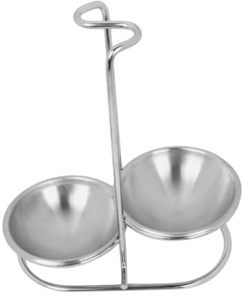 Luxshiny Stainless Steel Spoon Rest Stand with Tray Vertical Ladle Holder and Soup Spoon Rack for Kitchen Countertops Space-Saving Tableware Organizer for Home and Restaurant Use