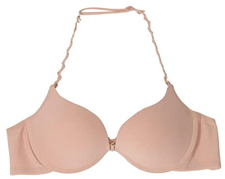 BABAOZHOUHE Damen-BH Bra Wandelbare Neckholder-Träger Gepolsterter BH Büstenhalter Sexy Frauen Frontverschluss Push-Up-BHS 75B Hautfarbe, Skincolor