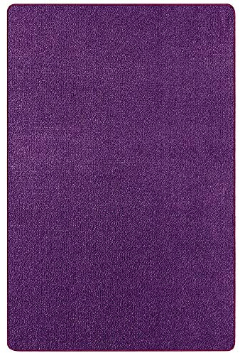 Teppich Boss - Design Kurzflor Teppich Nasty Uni einfarbig, Größe:80x150, Farbe:Lila