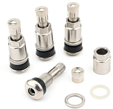 4 Stück Reifen Ventil Edelstahl Reifenventil Fahrradventil 11.3MM für viele Reifentypen und Fahrzeuge geeignet