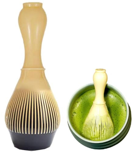 Frusta artigianale in resina di bambù, set tradizionale per la preparazione del tè Matcha, cucchiaio riutilizzabile Matcha mescolatore, autentico strumento per cerimonia del tè giapponese