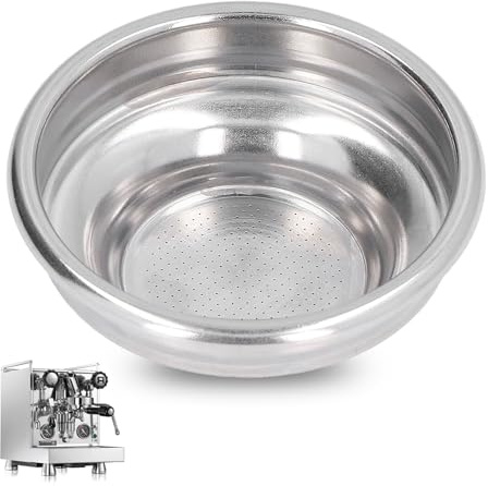 Filtri da Caffè in Acciaio Inossidabile, 58mm Filtro Macchina Caffe Inox 304 2 Tazze Cestello per Filtro Pressurizzato a Doppio Strato Filtro Caffe per Macchina Espresso