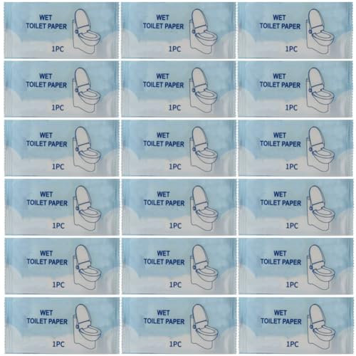 50 piezas de papel higiénico húmedo de lujo envueltos individualmente para la piel; toallitas húmedas desechables para el cuidado personal de adultos; toallitas de limpieza de viaje para piel sensible