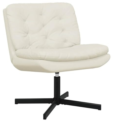 vidaXL Svängbar Avkopplingsstol Kräm 63 x 75 x 76 cm Sammet