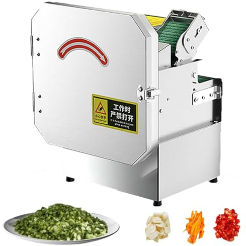 Tritatutto elettrico commerciale, 200 kg/ora, ad alta efficienza, spessore regolabile 1,5-35 mm, ideale per affettare cipolle, zenzero, peperoncino, patate, cetrioli, sedano, prezzemolo