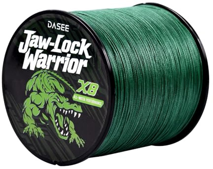 8 Strands Braided Line, Wear Resistant Fishing Line, 10-100LB, No Stretch, Abrasion Resistance, Braided Fishing Line (Dark Green, 40LB-300YDS)