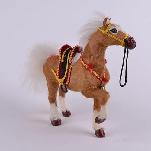ThisToffGuys Figura Realista de Caballo con Silla de Montar y Brida de 8.7,Modelo Realista de Equino