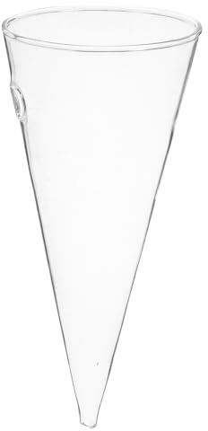 iplusmile Vaso da Parete in Vetro Trasparente a Forma di Cono Vaso Decorativo Sospeso per Fiori Fioriera da Parete per Cucina e Soggiorno Contenitore Idroponico Resistente e Pratico