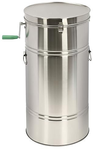 2 Frame Manual Honey Extractor, Stainless Steel Bee Extractor with Two-Sided Handles, Honeycomb Spinner Crank Beekeeping Equipment for Home and Professional Beekeepers
