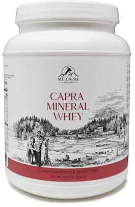 Mt. Capra Mineral Whey | A Whole Food, Bio-Available Mineral/Electrolyte Powder Supplement from Goat Milk Whey, Rich in Potassium, Alkalizing | 56 Servings - 50.8 oz