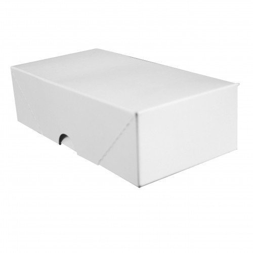 White Business Card Folding Box - Thick and Sturdy Cardboard Boxes for Storage Containers, Packaging, Card Holder and Organizer - 25 per Pack (4 x 3 1/2 x 2)