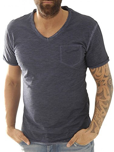 KEY LARGO Herren SODA New v-Neck T-Shirt, Dark Blue (1201), L