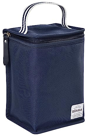 BÉABA - Borsa Termica Portapasto per Neonati, Contenitore Molto Capiente, Tasca per Biberon, Borsa per Trasportare Pasti Completi, Pieghevole, Materiale Morbido e Impermeabile, Blu Marino