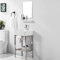 Waschbecken Waschtisch aus Keramik Handwaschbecken Spülbecken Küchenspüle Waschschale Freistehend Waschplatz Keramikwaschbecken Becken Kitchen Sink Waschtischunterschrank Spültisch Standwaschbecken