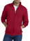 CTU Mens Sweatshirt Full Zip Active Stretchable Jacket Lightweight Long Sleeve Jacket Red XL