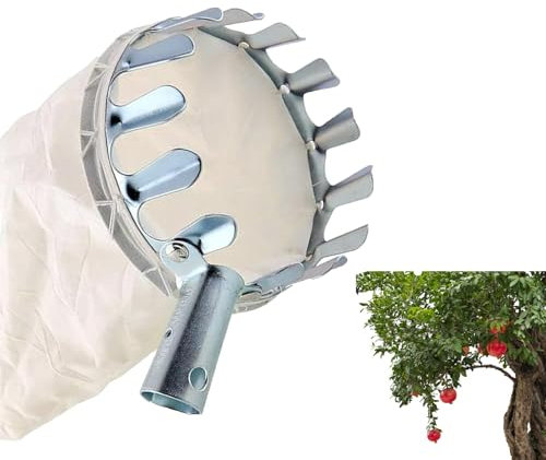 SEMINISMAR Cueille Fruits avec Sac,Cueilleur De Fruits avec Sac en Tissu,Cueilleurs De Fruits Outils,Outil De Cueillette De Fruits,Panier De Tête De Cueilleur De Fruits,1 Pièce﻿