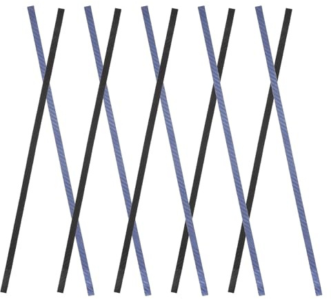GANAZONO Lot de 10 Bandes de Protection pour Bord de Raquette de Tennis de Table Ruban Adhésif en Tissu PU 08 CM Noir et Bleu Accessoires Résistants aux UV pour Entraînements et