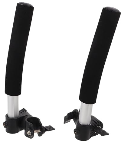 TOVINANNA Rallonge de Poignées de Fauteuil Roulant Montage sans Outil Acier Inoxydable et Plastique et Poignées de Fauteuil Roulant Allongées Vélo D’exercice Intérieur Hôpitaux et Maison