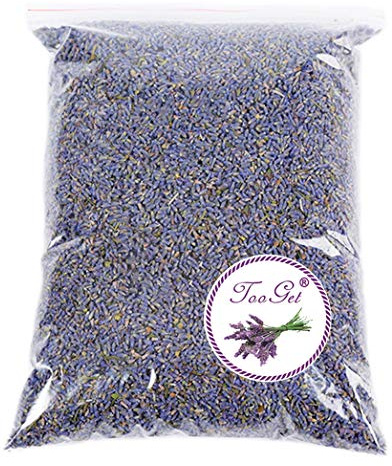 TooGet Fragrant Lavender Buds Natural Dried Lavender Flowers Wholesale, Ultra Blue Grade - 2 Pounds