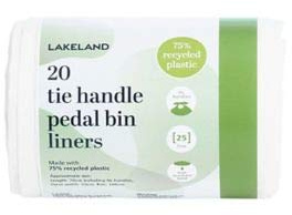 20 Lakeland Tie Handle Small Pedal Bin Liners – 25L