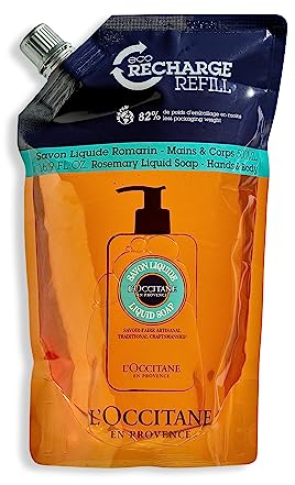 L'occitane Eco refill pack Shea liquid soap Rosemarine 500mL