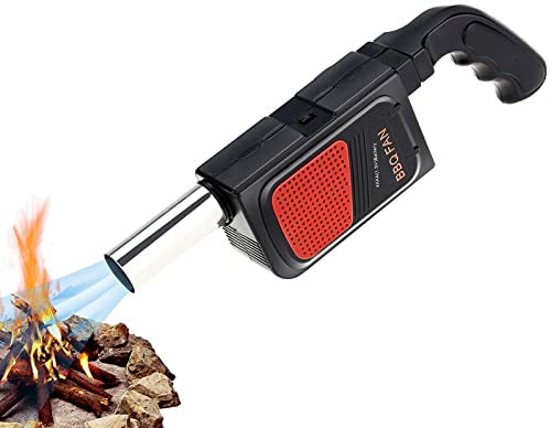 Soplador de Barbacoa de Electricidad para Camping, Ventilador de Barbacoa EléCtrico PortáTil de Mano Soplador de Aire para Picnic Al Aire Libre - Herramienta de CoccióN A La Parrilla (Negro)