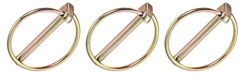 METALLIXITY 3Stk Klappsplint mit Ring (4.5mmx36mm) Karbonstahl Klappe Stifte Sperre Klammern Verschluss Pin - für House Aufbau Traktoren Anhänger Lkw Rasenmäher Wagen