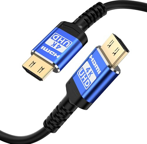 Adrenenjoyer 18Gbps Câble HDMI 1m avec Connecteurs de Préhension, 4K High Speed Ethernet 2.0 Flexible Cable, Soutien 4K@60Hz HDR,HDCP2.2,ARC,3D et CEC, pour HDTV/PS4/3/Xbox/Monitor/Projector etc