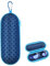 DIELOVEHUA Schwimmbrille Etui, Hardcase mit Karabiner, Ablaufloch, Unisex, Dunkelblau