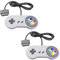 2er Set Retro Gamepads – Kompatibel mit SNES / Super Nintendo – Joypad Controller Doppelpack für Klassische 16-Bit Spielekonsolen
