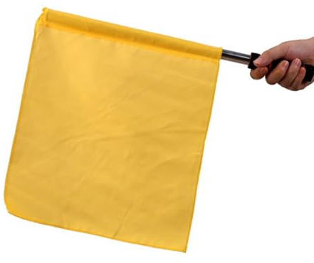 Bandiere per arbitro di calcio per guardalinee di calcio, leggere e portatili, attrezzatura sportiva da gioco (giallo)