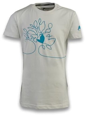 ANDE Flickor Gaia T-shirt – andningsbar t-shirt för utomhusaktiviteter, Vit, 12 år