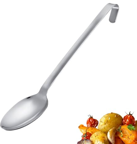 Westmark Vegetable Spoon Pro, Rostfri Matlagningssked Med Brett Skedhuvud, Universal Serveringssked För Grönsaker, Potatis Etc., Silver, 38 Cm